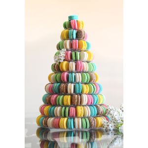 10 Tier Round Macaron Tower Macaron Stand Without  Acylic Legs